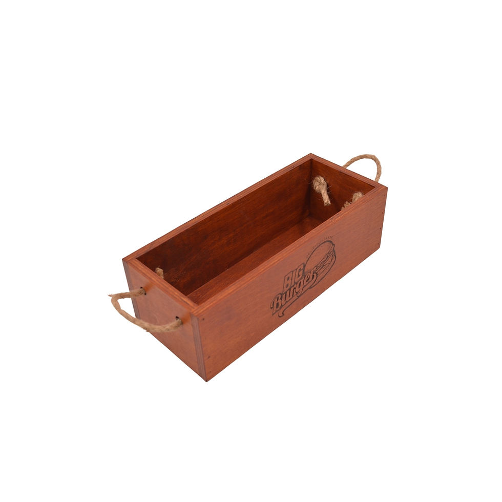 Thumbnail: Wooden Sauce Dish 🍅 Handmade Sauce Serving Tray with Logo | 30×11×9 cm 🌿