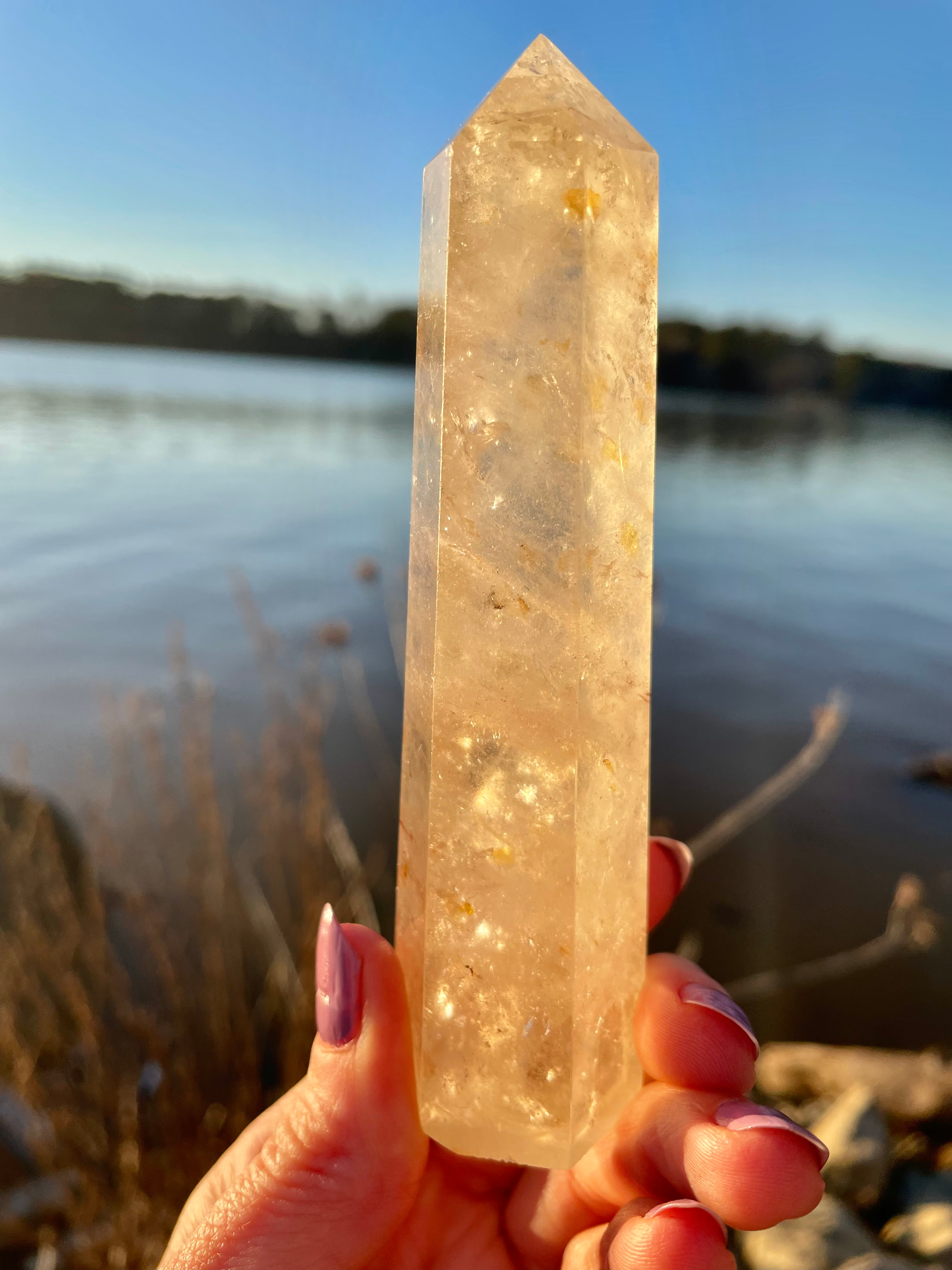 Golden Smoky Quartz •Grounding•Clears Negative Thoughts & Fears