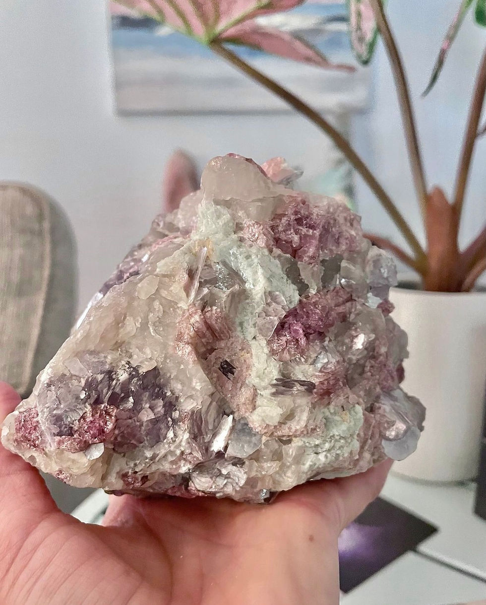 Thumbnail: Pink Tourmaline, Lepidolite & Mica in Quartz