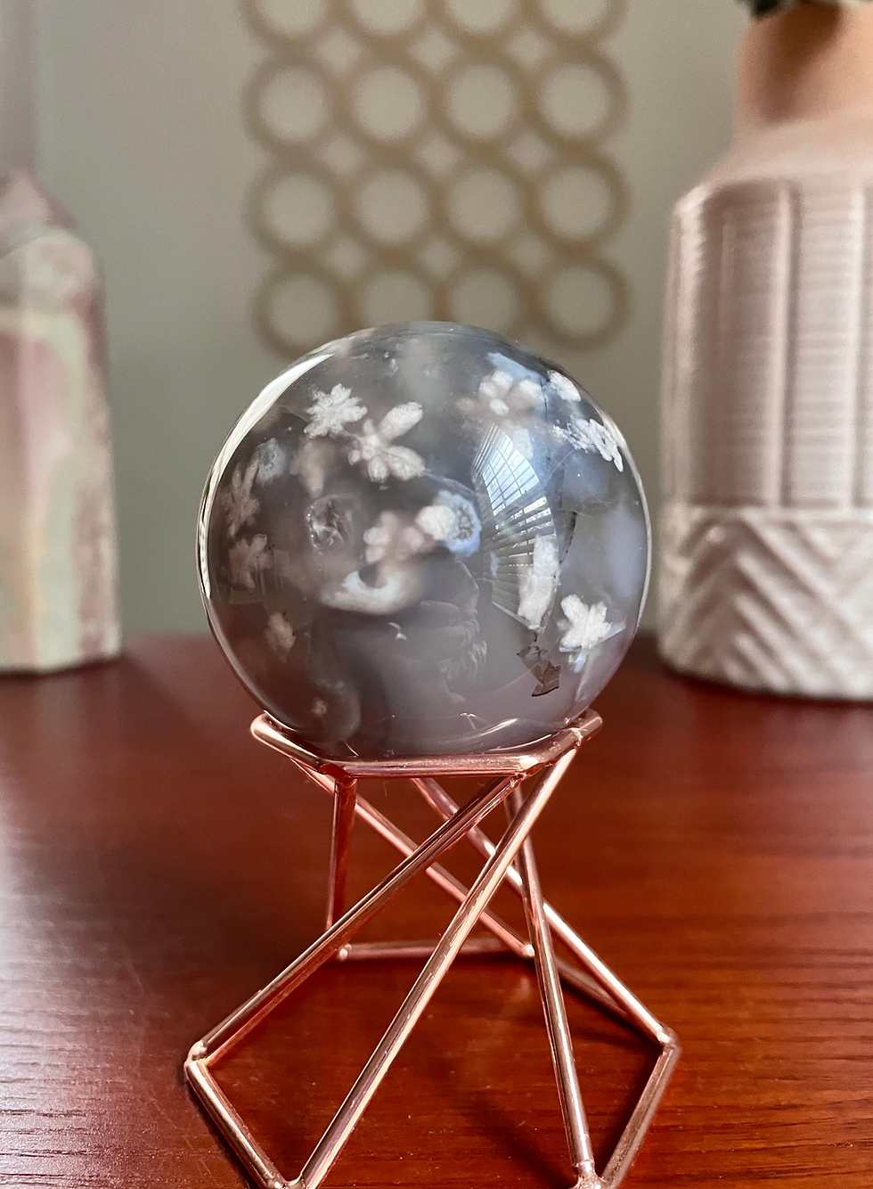 Thumbnail: Blue Flower Agate With Moon Inclusions•Personal Growth•Nourishing•Manifest