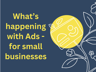 What's happening with Ads - for small businesses. Tips from My Own Marketing Team.