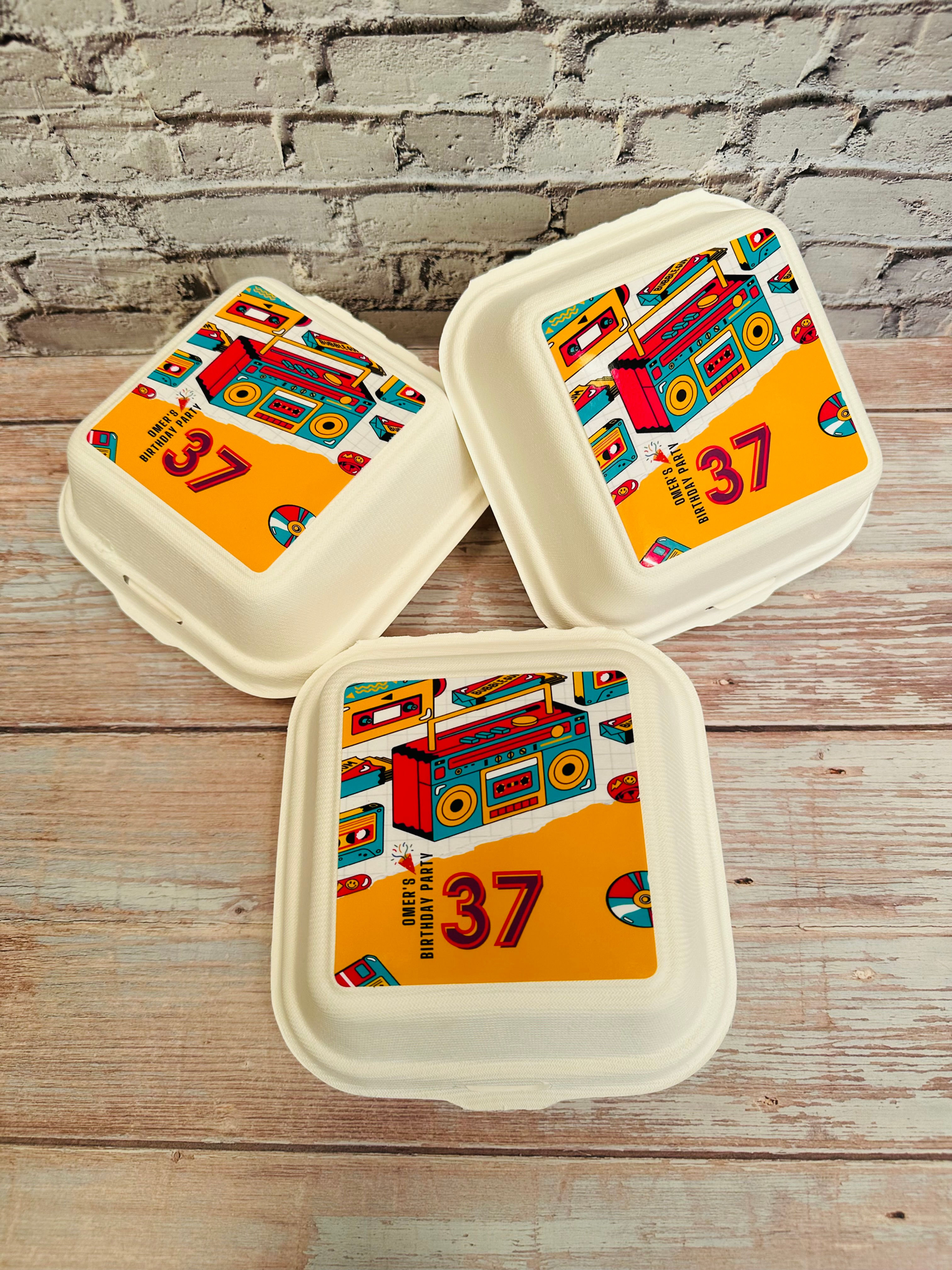 מדבקות מיתוג מרובעות (1 גיליון)