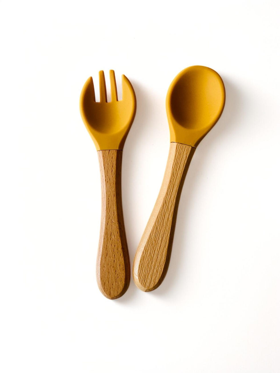 תמונה ממוזערת: סט כפית ומזלג סיליקון עם חריטת שם