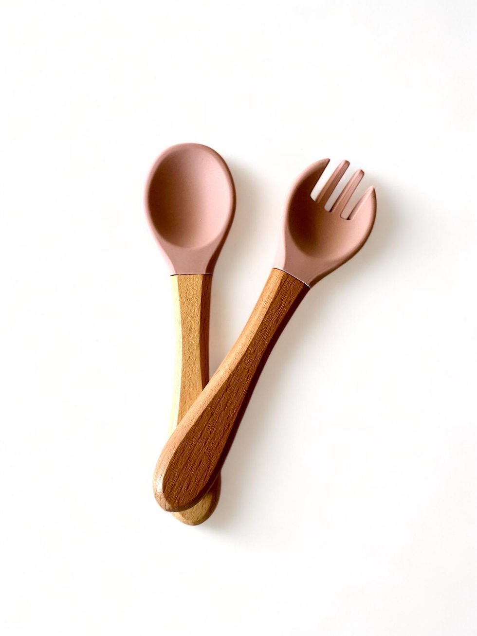 תמונה ממוזערת: סט כפית ומזלג סיליקון עם חריטת שם