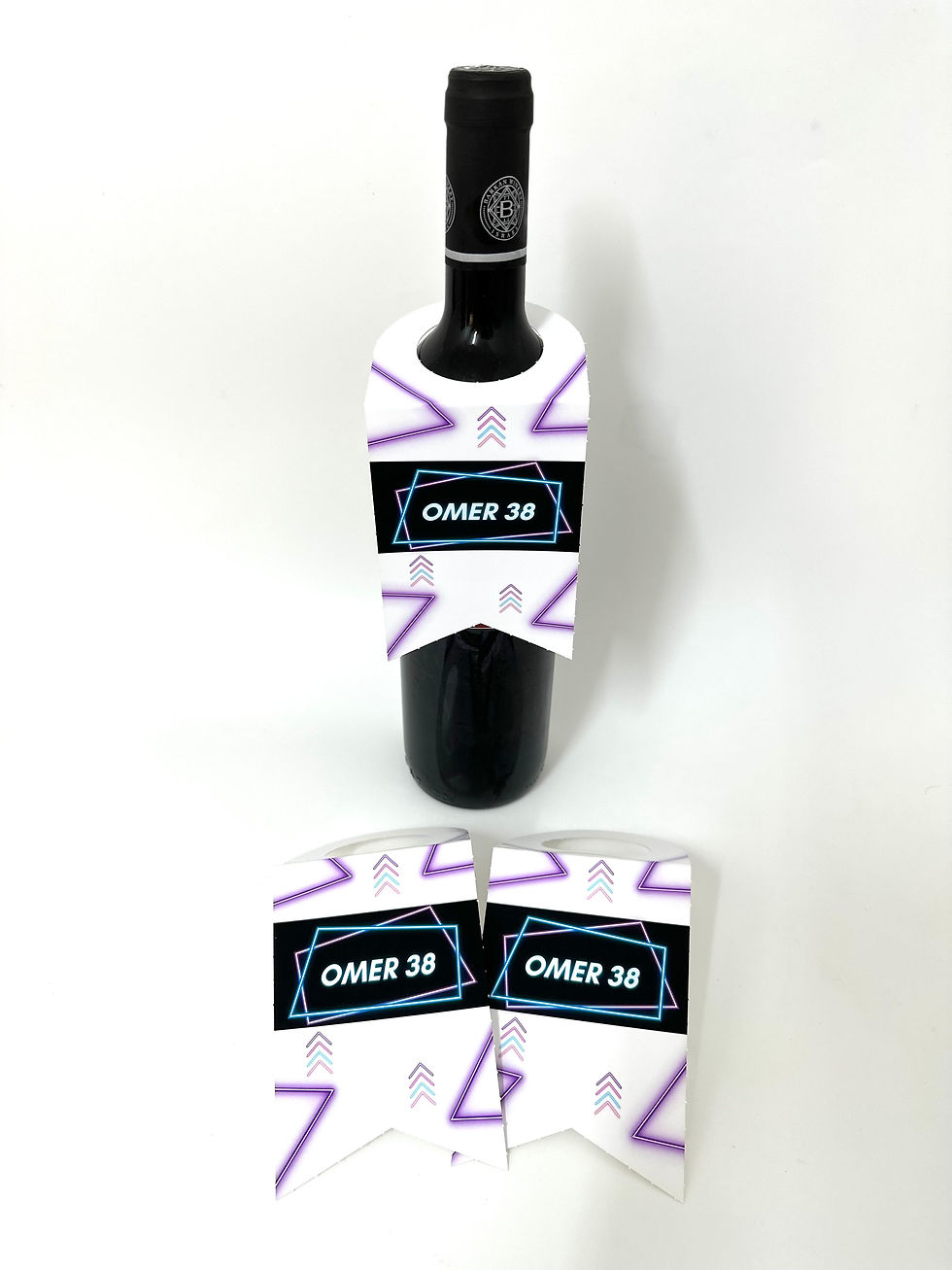 תמונה ממוזערת: תווית למיתוג צוואר בקבוק/יין (3 יח')