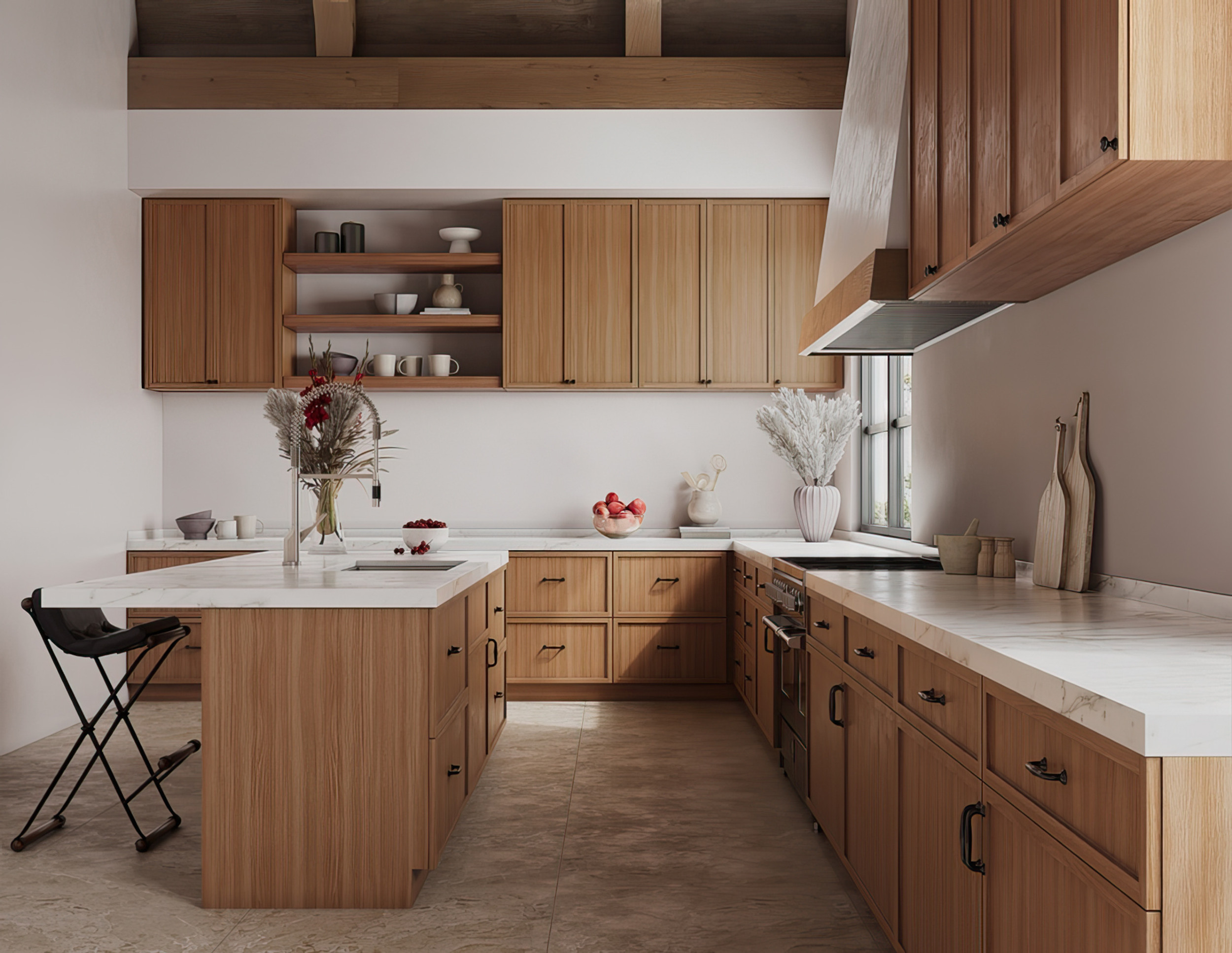 Petite Brown Slim Shaker Kitchen Cabinets | Prefinished Cabinets