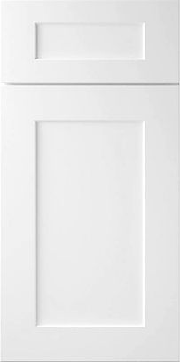 Quality All Wood Bright White Shaker RTA Kitchen Cabinets & Matching Bathroom Vanity Cabinets are Ready to Ship to You