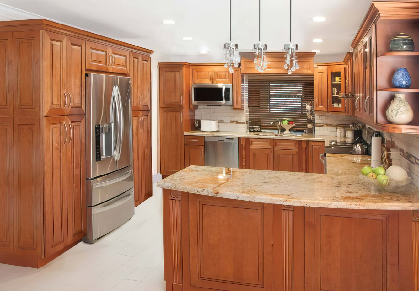 Shop Sierra Classic Pecan Kitchen Cabinets | Prefinished Cabinets