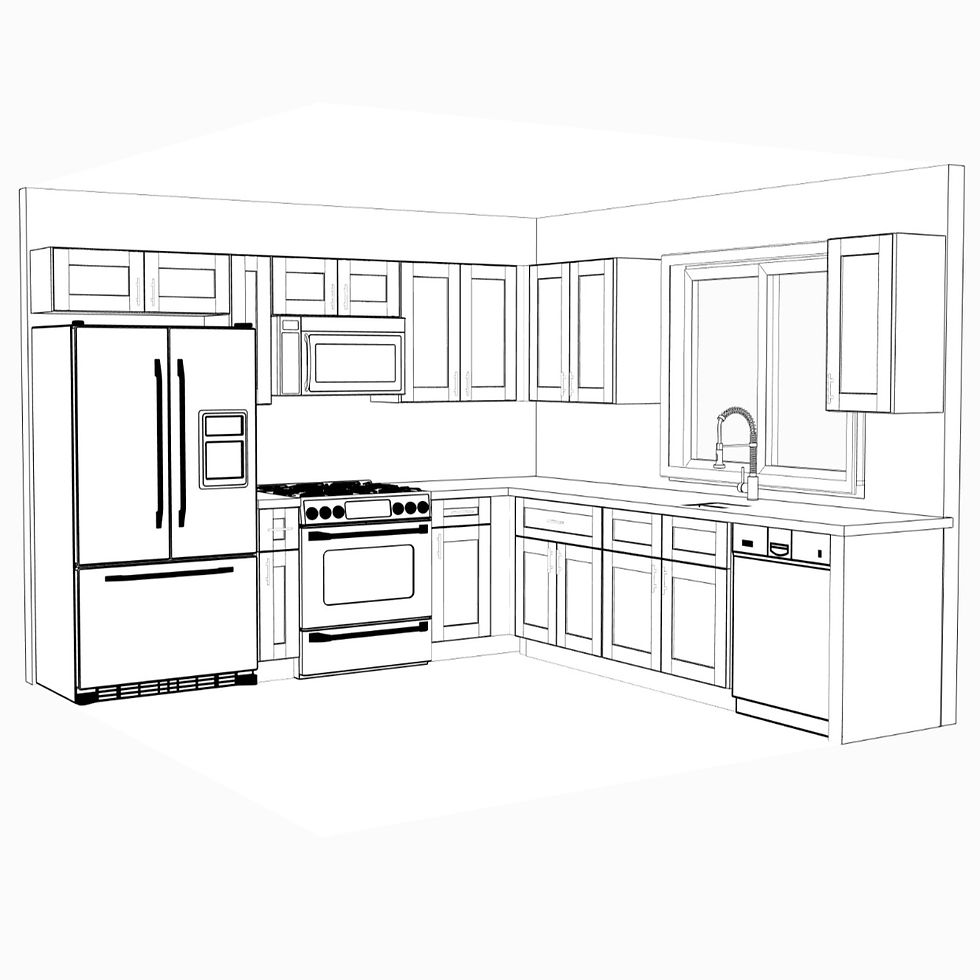 Dakota White - Basic 10 x10 Kitchen