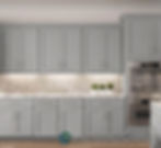 Thumbnail: Designer Light Grey Shaker Kitchen Cabinets - 36" Tall Uppers - Wall Cabinets