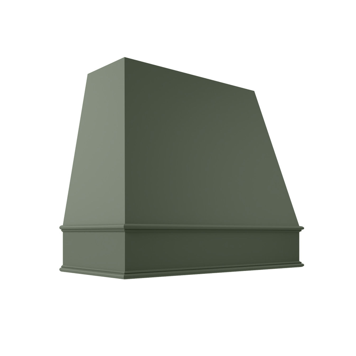 Tapered Wood Hood - Classic Smooth - Pine Green