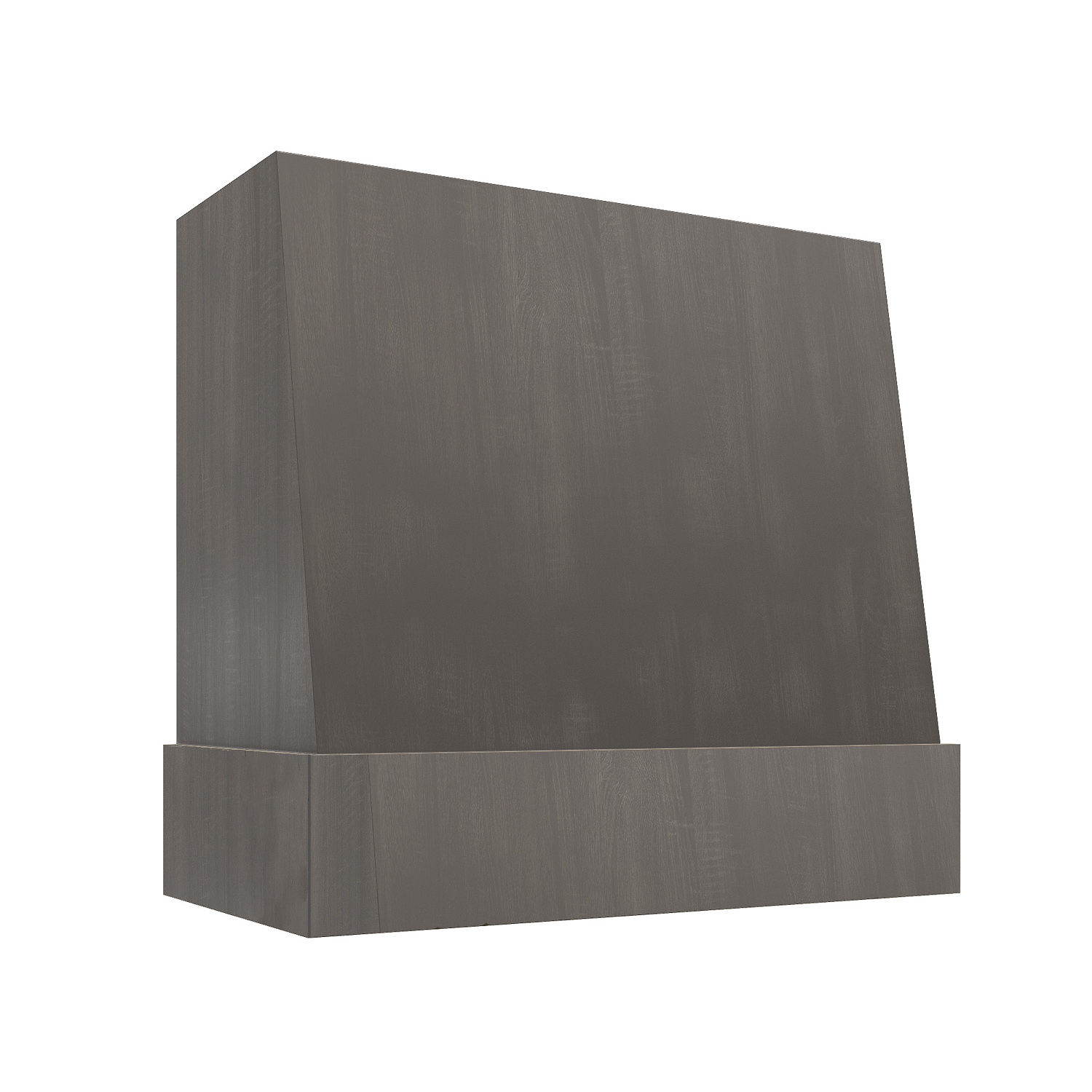 Angled Wood Hood - Smooth with Matching Band - Greystone