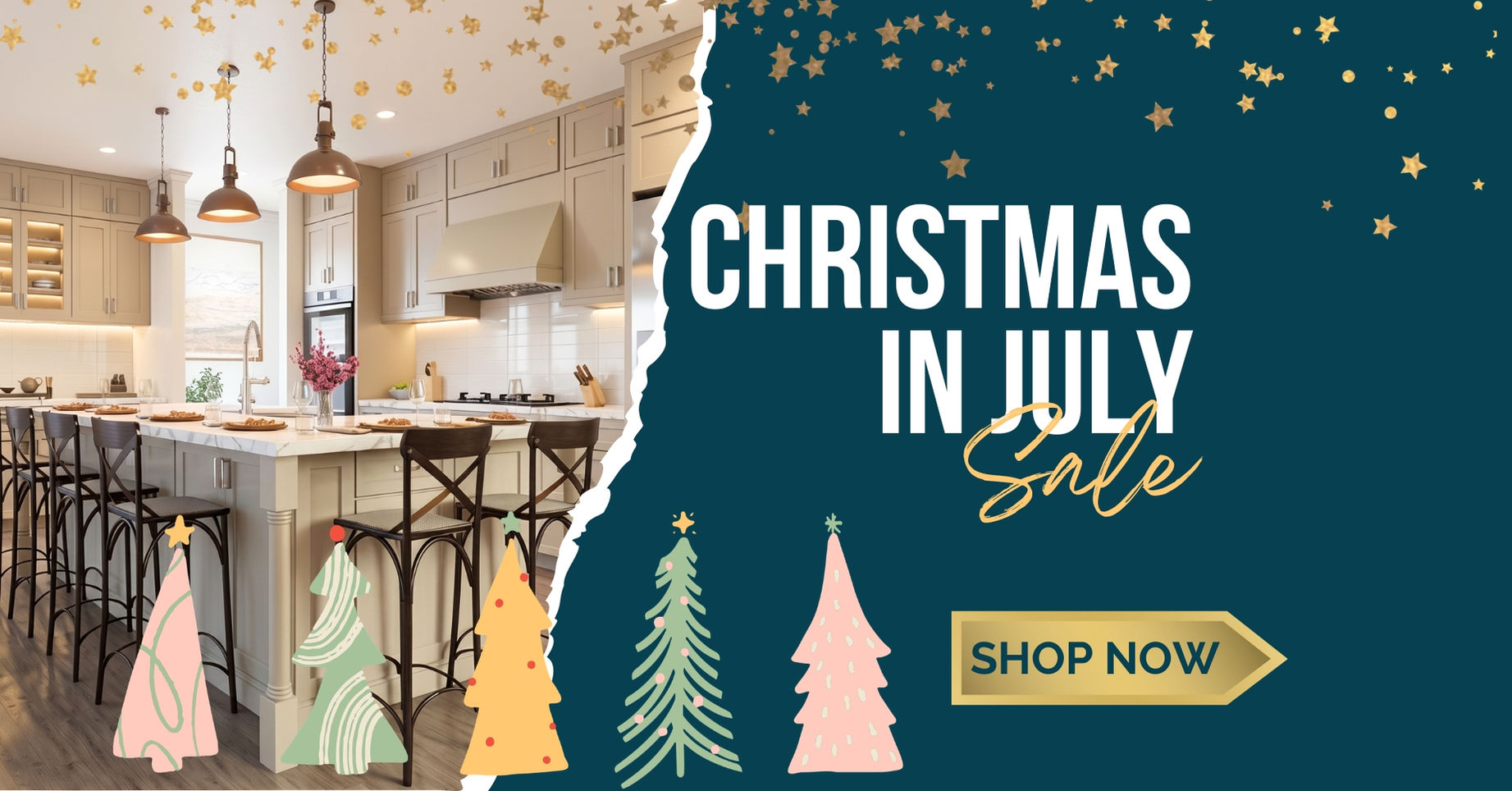 Christmas in July Sale - Save up to 50% on Solid Wood RTA & Assembled Cabinets