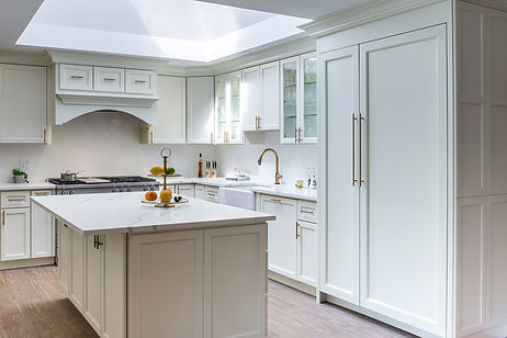 This Off-White Recessed Cabinet Door Style Resembles a Shaker with a Smaller Frame and Decorative Refined Edge. These Premium All Wood Cabinets are In-Stock and Ready to Ship to Your Home or Jobsite. Request a Free Kitchen Design or Quote to Start Your Project.