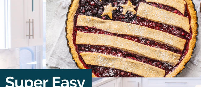 Super Easy Stars & Stripes Pie
