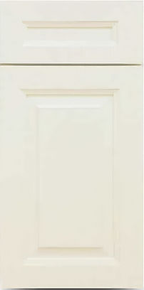 The Sierra Classic Ivory Cabinets Feature a Light Ivory / Off-White Painted Finish
