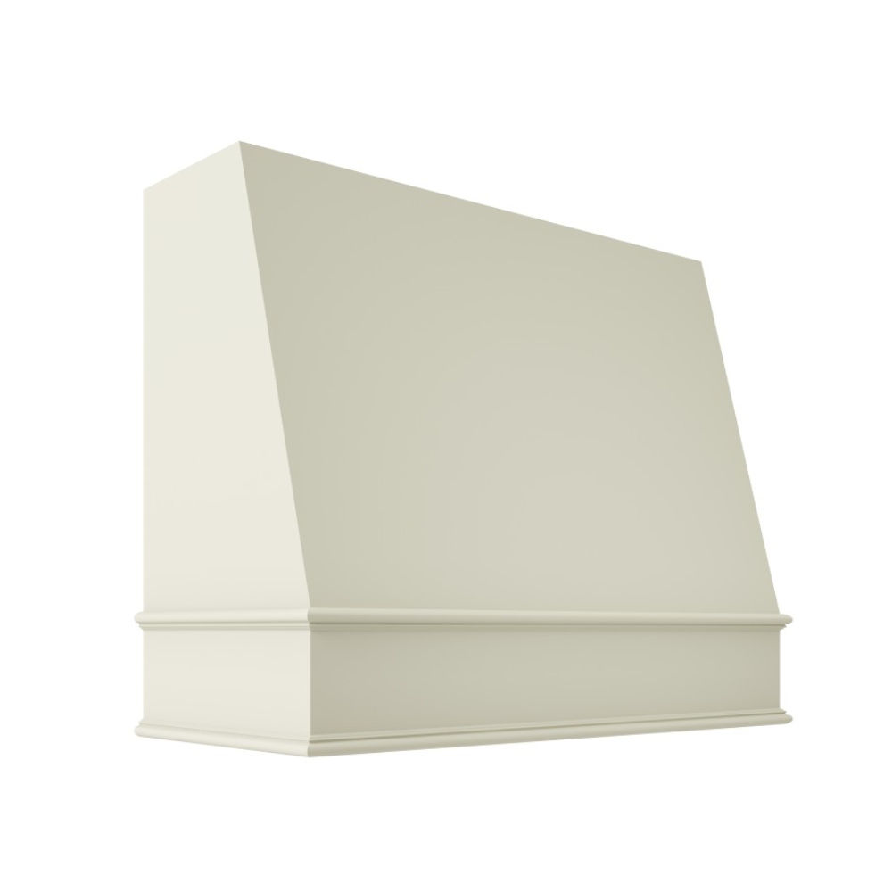 Angled Wood Hood - Classic Smooth - Alabaster