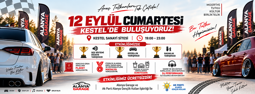 Kestel’de Otomobil Tutkunları 12 Eylül’de Buluşuyor