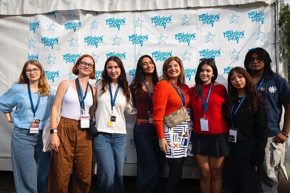SFF team members arrive at the main festival tent.