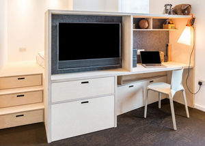 Hóspedes são bem vindos neste pequeno apartamento