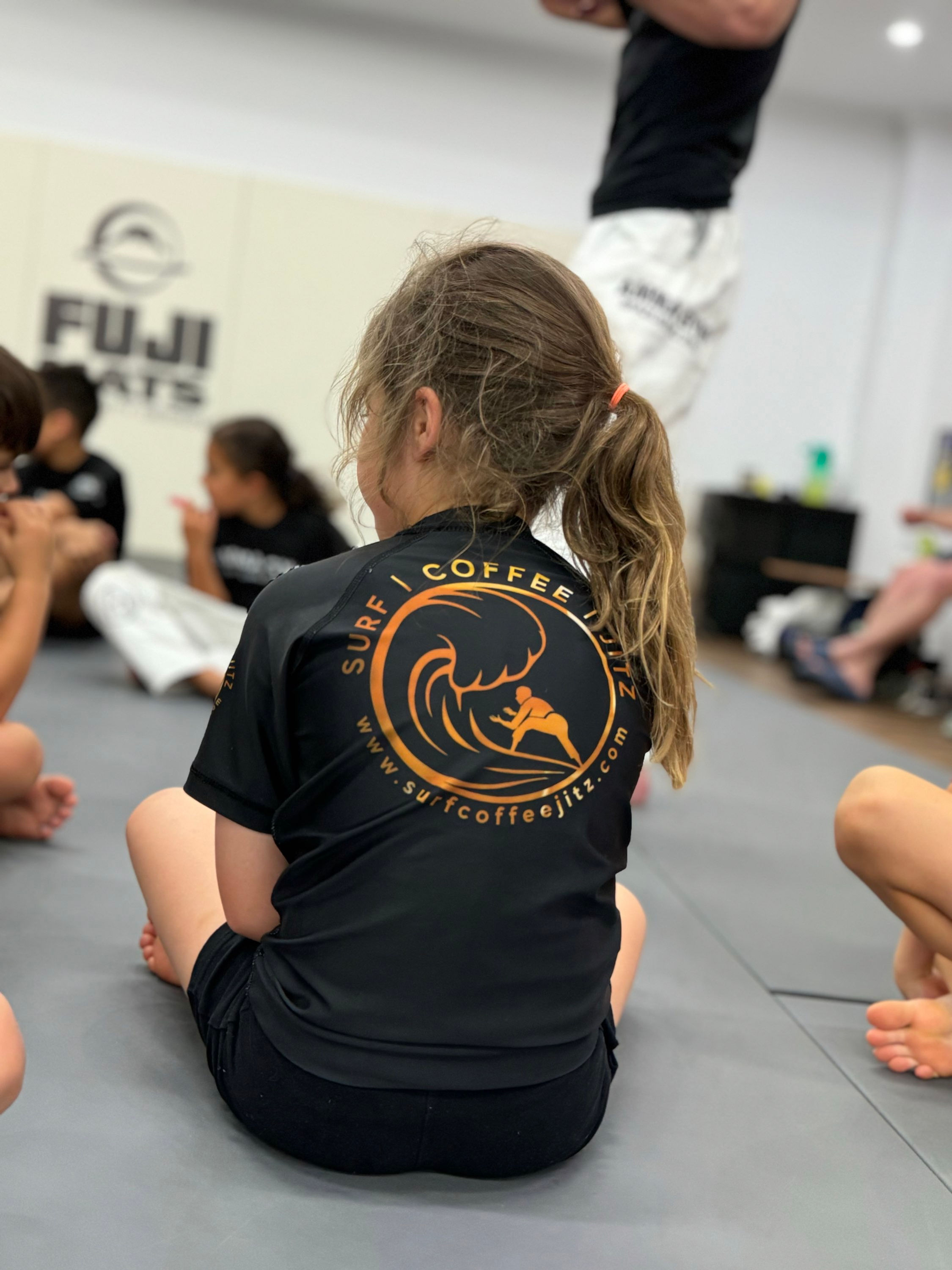 Kids Long Sleeve ‘COFFEE’ Design Rash Guard