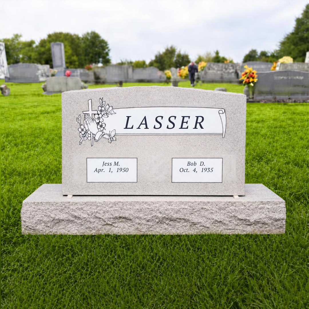 3ft Grey Headstone