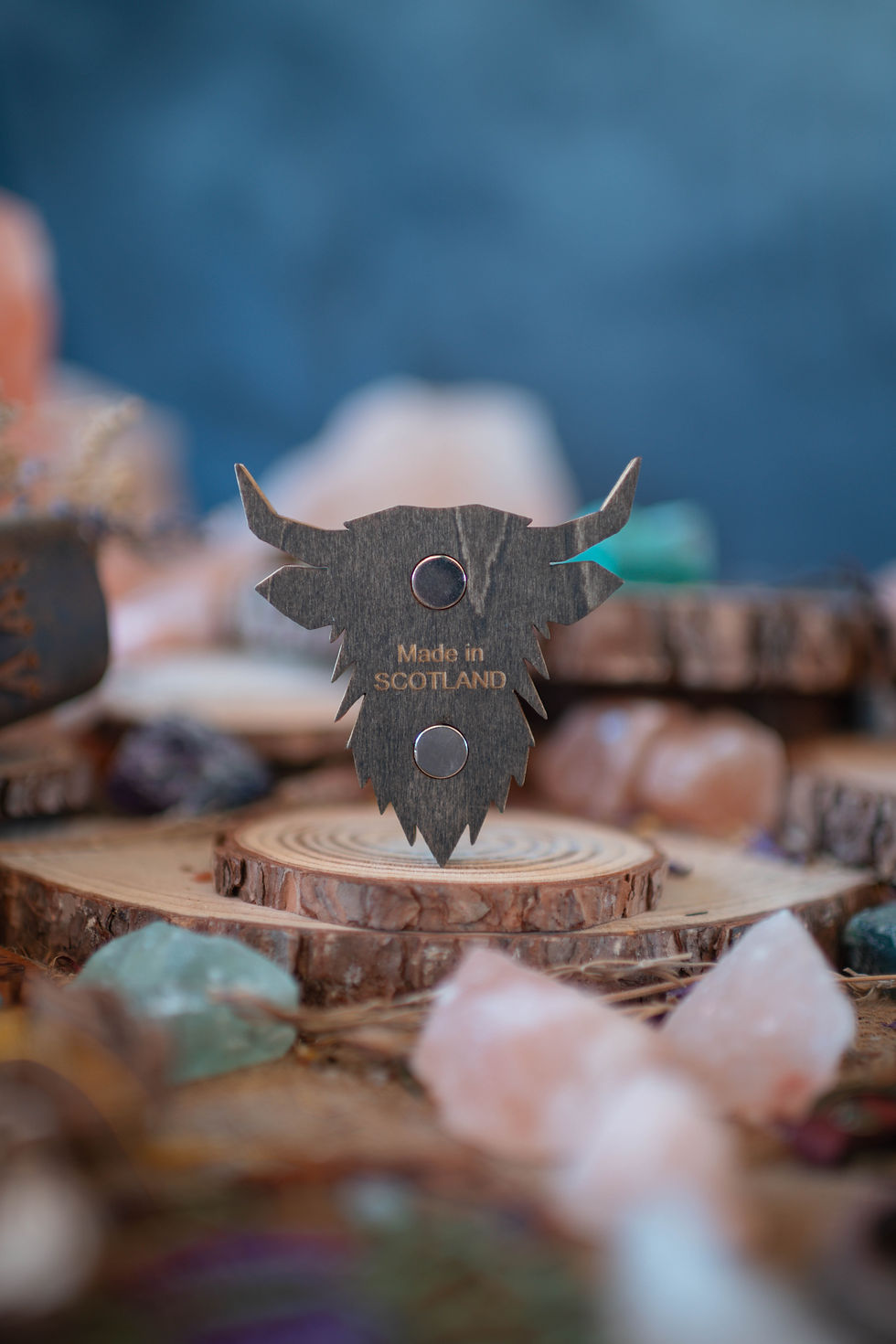 Thumbnail: Back of Highland Cow decoration, Made in SCOTLAND