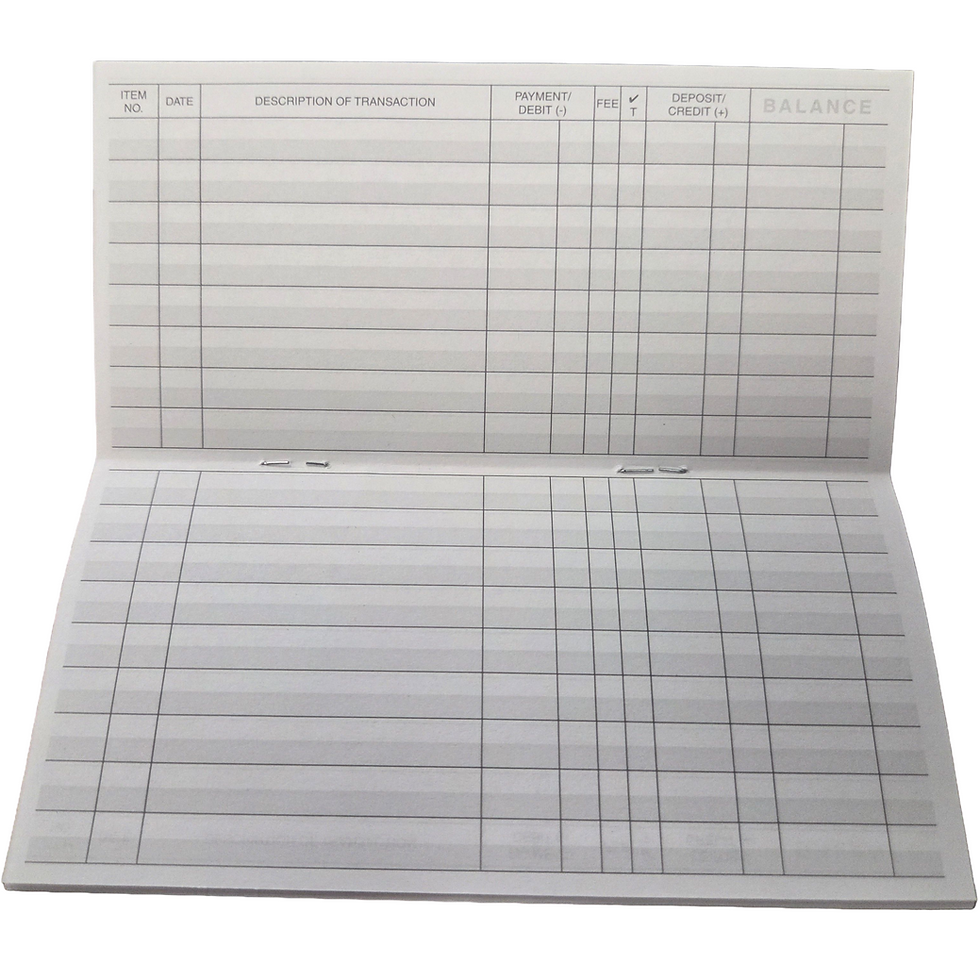 Thumbnail: 27-28-29 Blue Stock Checkbook Registers