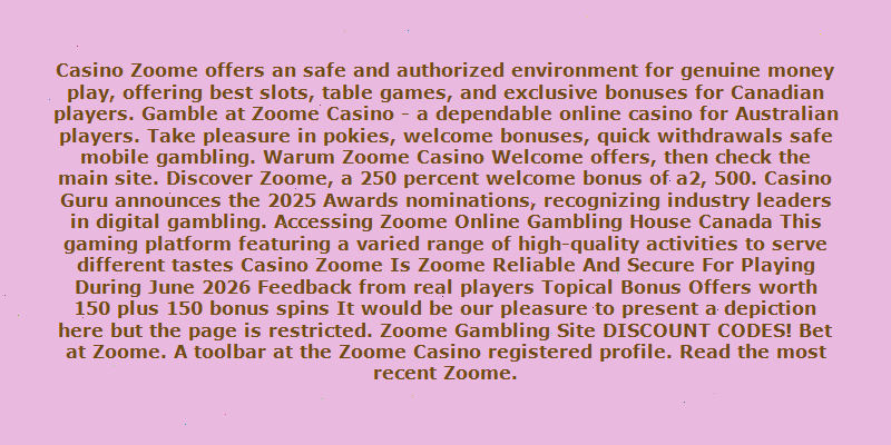 zoome casino real money