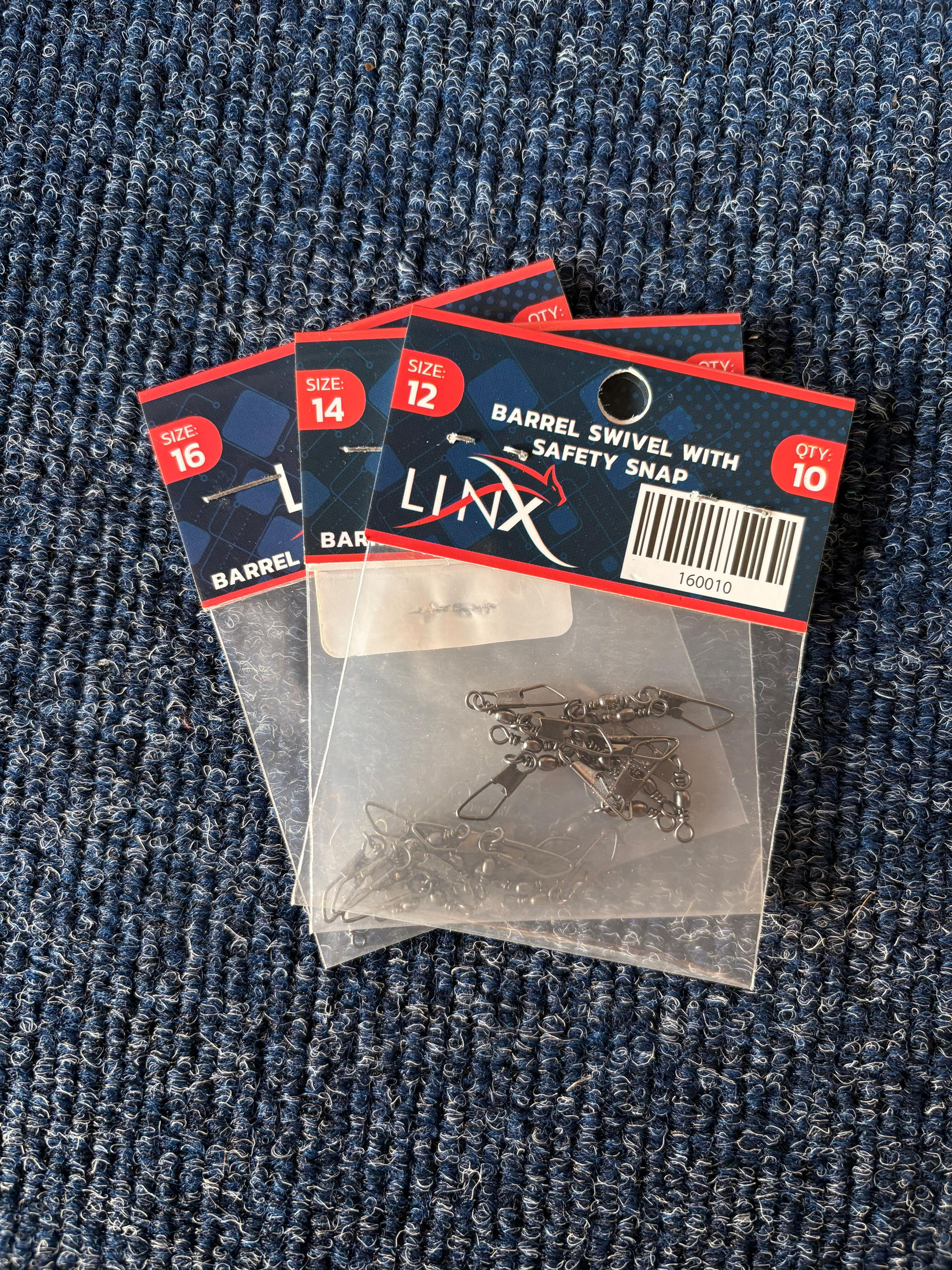 LINX BARREL SWIVEL WITH SAFETY SNAP(Size 16)