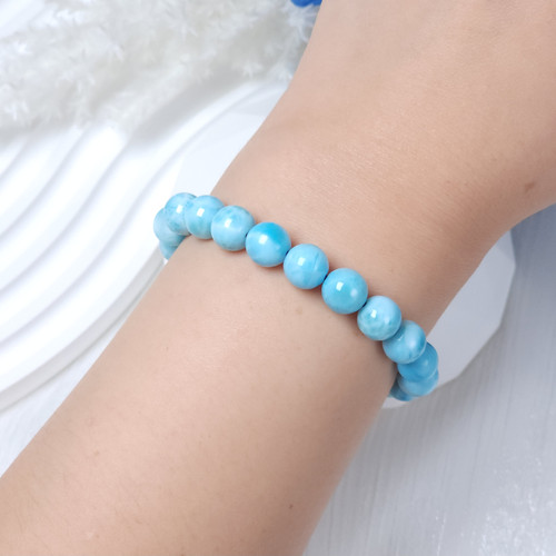 9mm Collector's Grade Larimar Bracelet | yumemi.studio