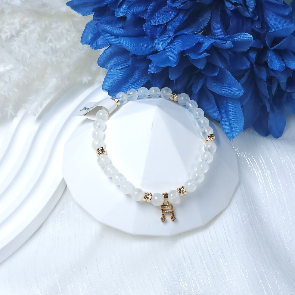 Thumbnail: 6mm Moonstone with Gold Hardware