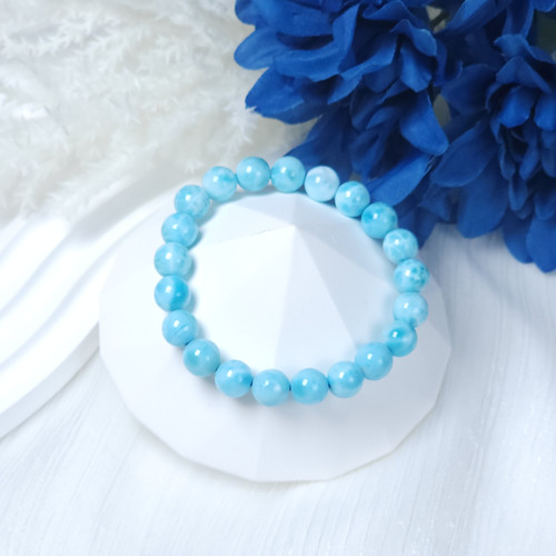 9mm Collector's Grade Larimar Bracelet | yumemi.studio