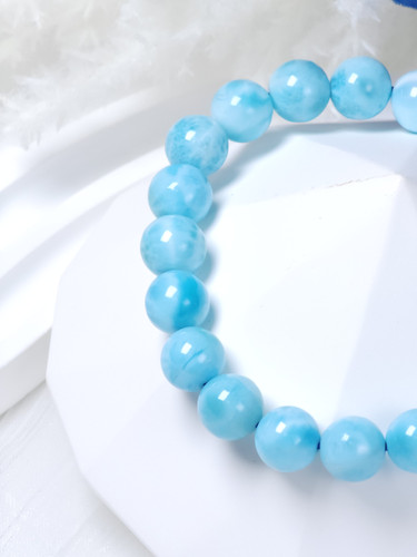 larimarbrace.ymさん11-12-3 9mm Collector's Grade Larimar Bracelet | yumemi.studio