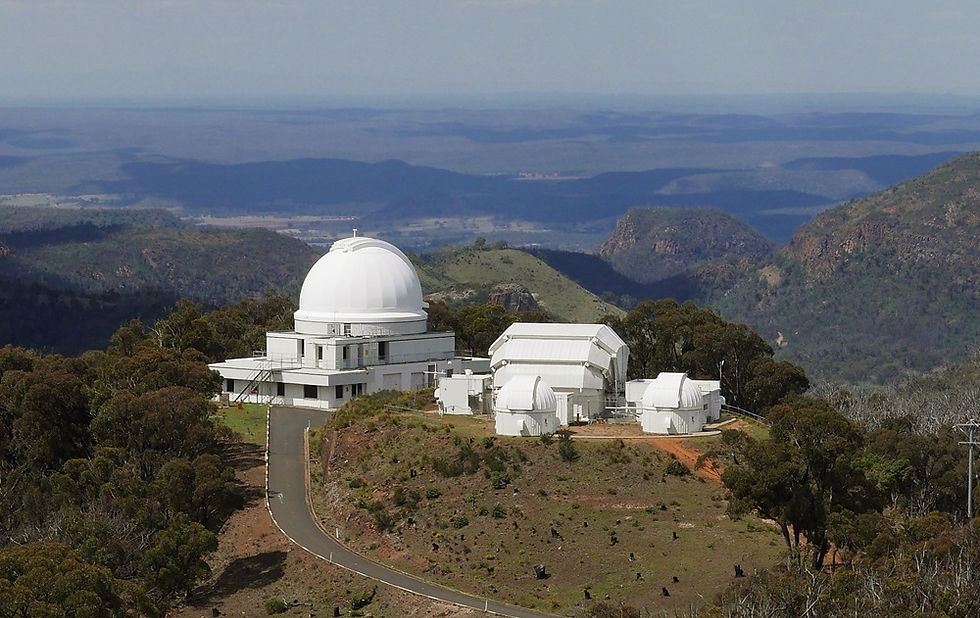 The dome of the 1.24m U.K. Schmidt Telescope at Siding Spring Observatory (Dan Falk)