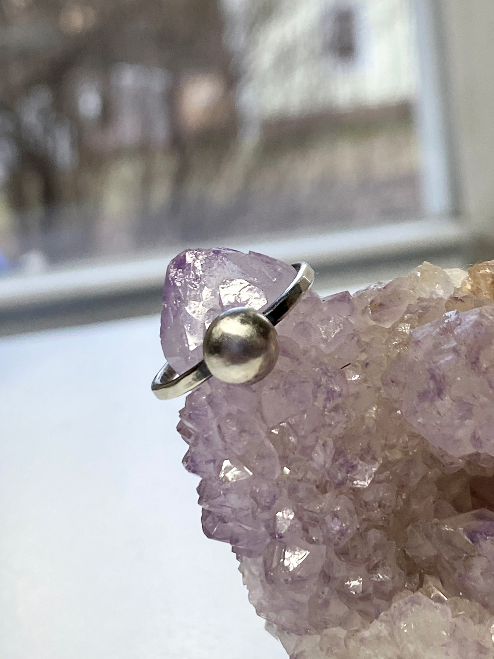 Thumbnail: "RANA" Full Moon Ring (Size 7.5)