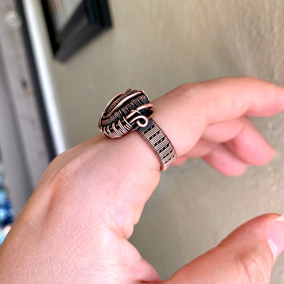 Thumbnail: Citrine Statement Ring (Size 7.5) in Copper