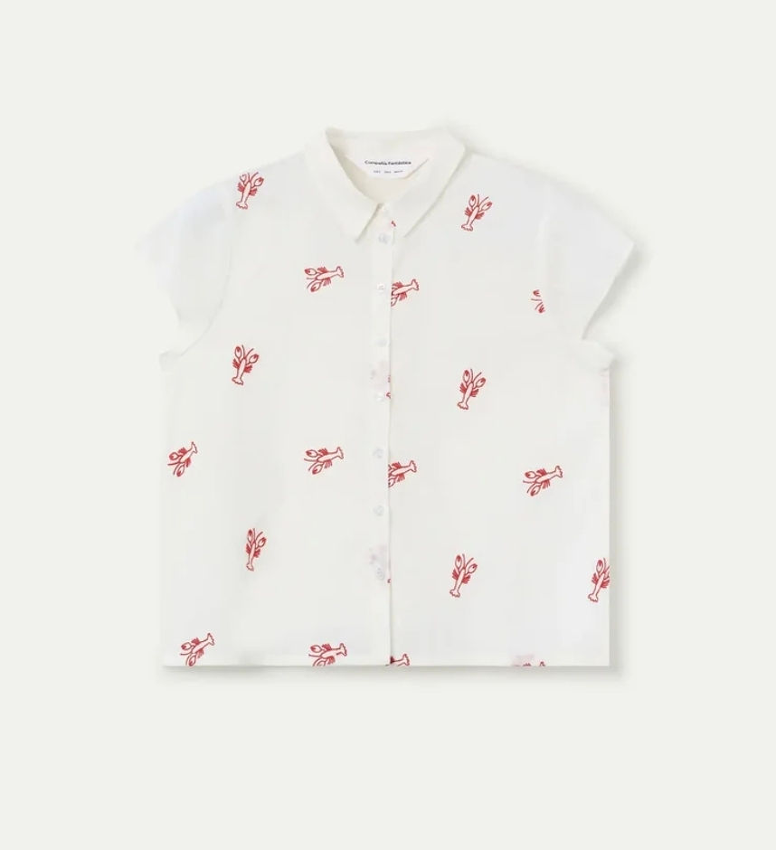 Miniatura: Camicia aragoste ricamate