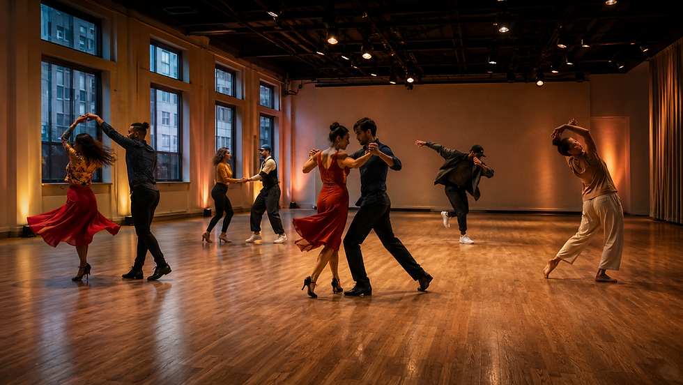Ballerini impegnati in diversi stili di danza per le playlist Balli di ViKingSo Music