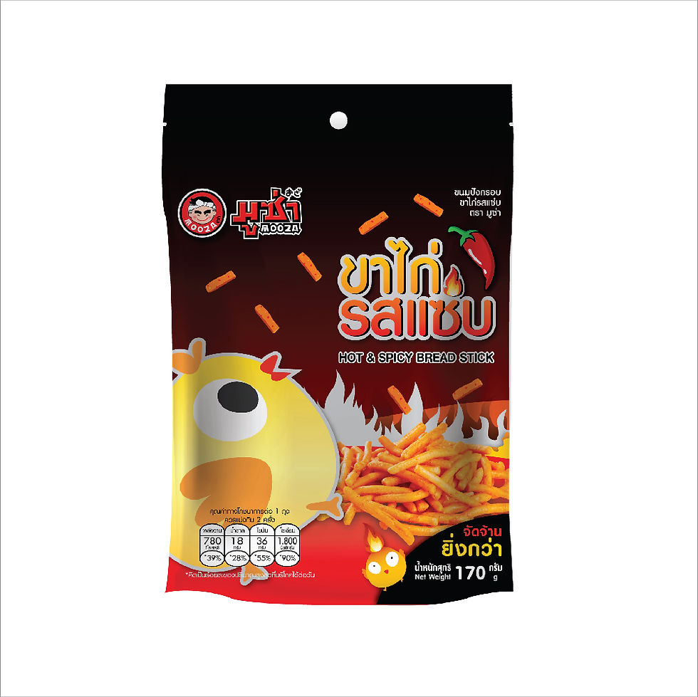 ขนมปังกรอบขาไก่ รสแซ่บ 170 กรัม