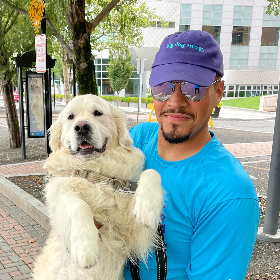 Will Ferman and a Hoboken dog.