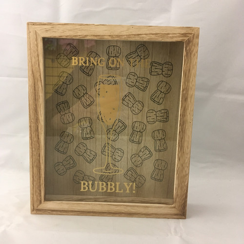 Champagne cork collection box HoneyBrook