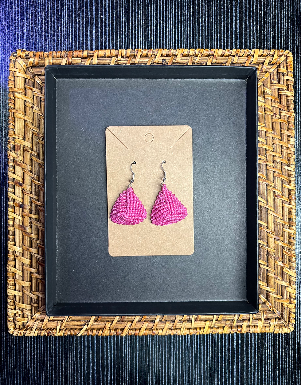 Boucles d’oreilles Pyramide Rosée