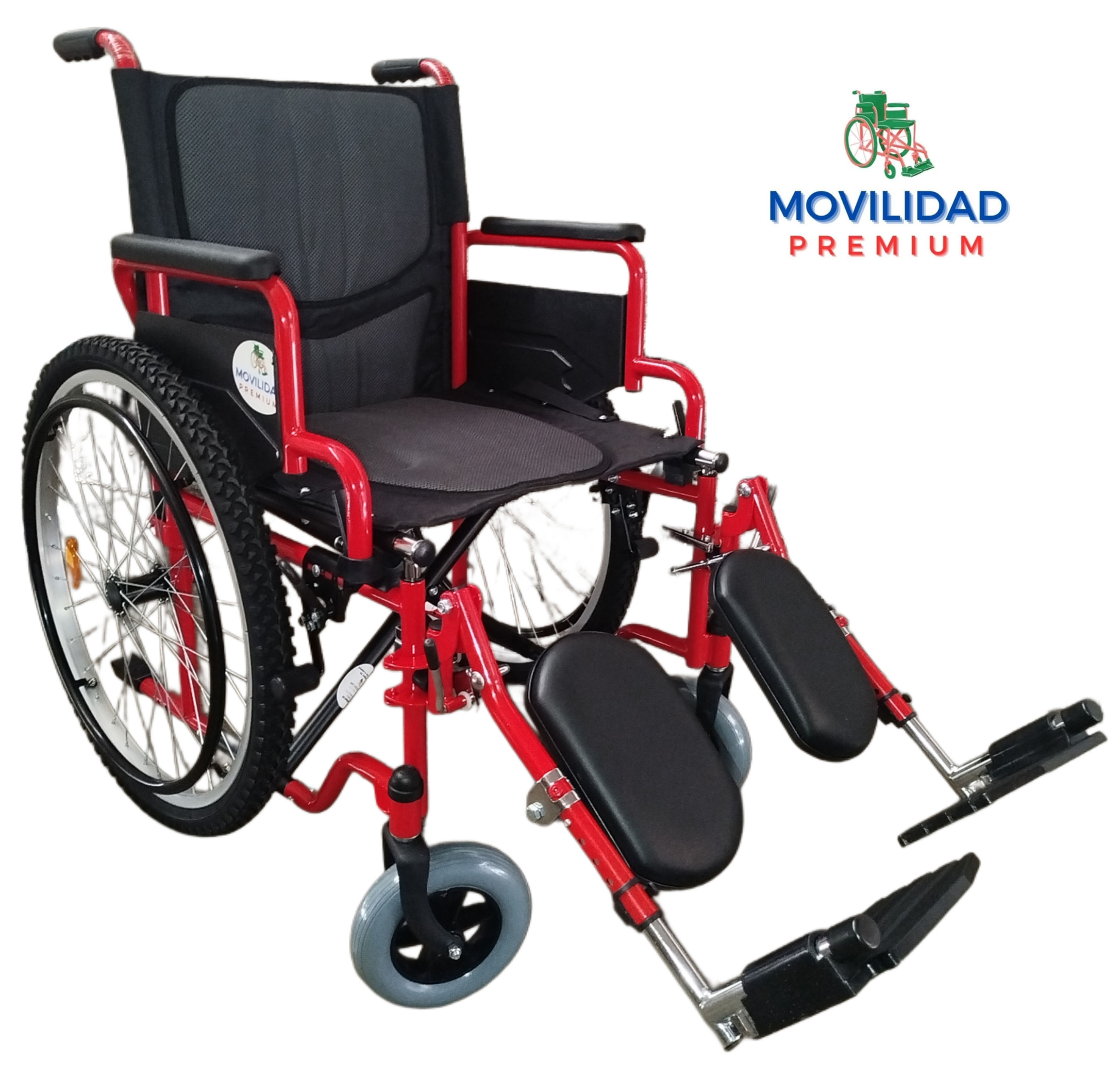 Silla de ruedas todo terreno con elevapiernas por volumen 