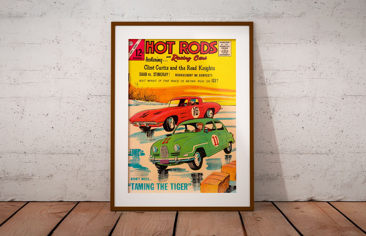 Vintage Hot Rods cover - Art Print