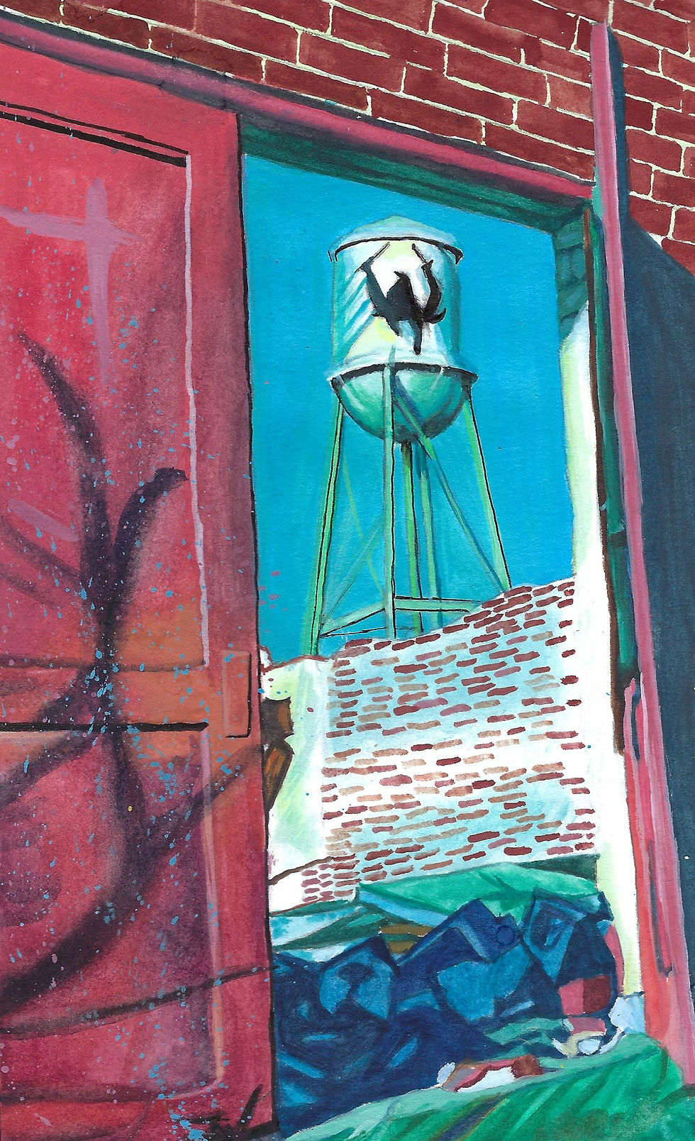 Crumbling Cotton Mill print