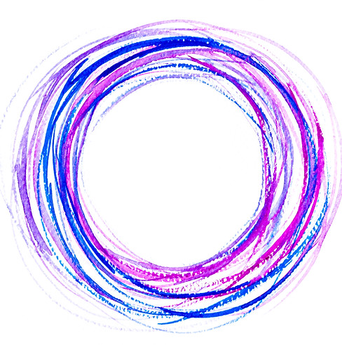 Painted design element. Circle banner. Colorful watercolor. Abstract hand painted backgr