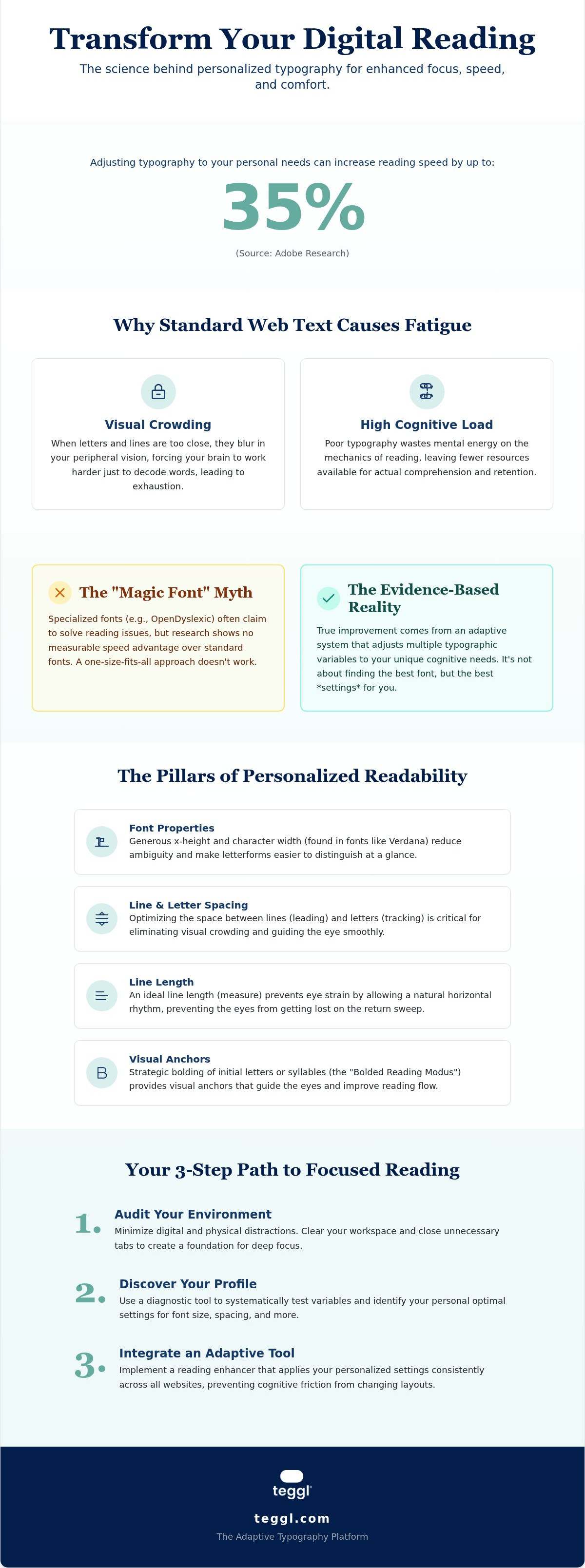Online reading focus enhancer