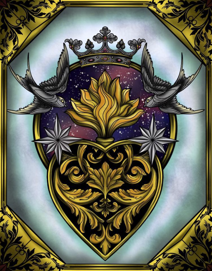 Sacred Heart and Swallows