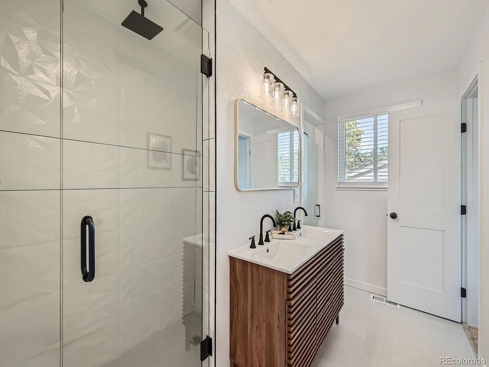 Modern bathroom remodel in Lafayette, CO